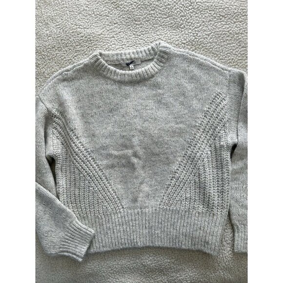 Madewell Womens Simone Wedge Wool Blend Sweater In Heather Gray Size S - Picture 3 of 7
